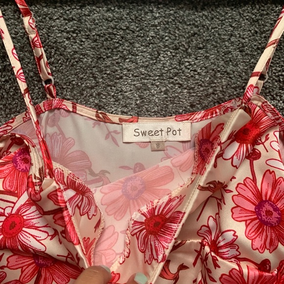 Showpo Floral Silk Slip Dress - Picture 4 of 5